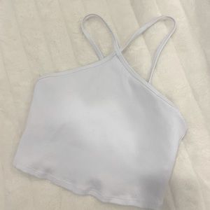 Alo GODDESS RIBBED CROSS CROP TOP size small